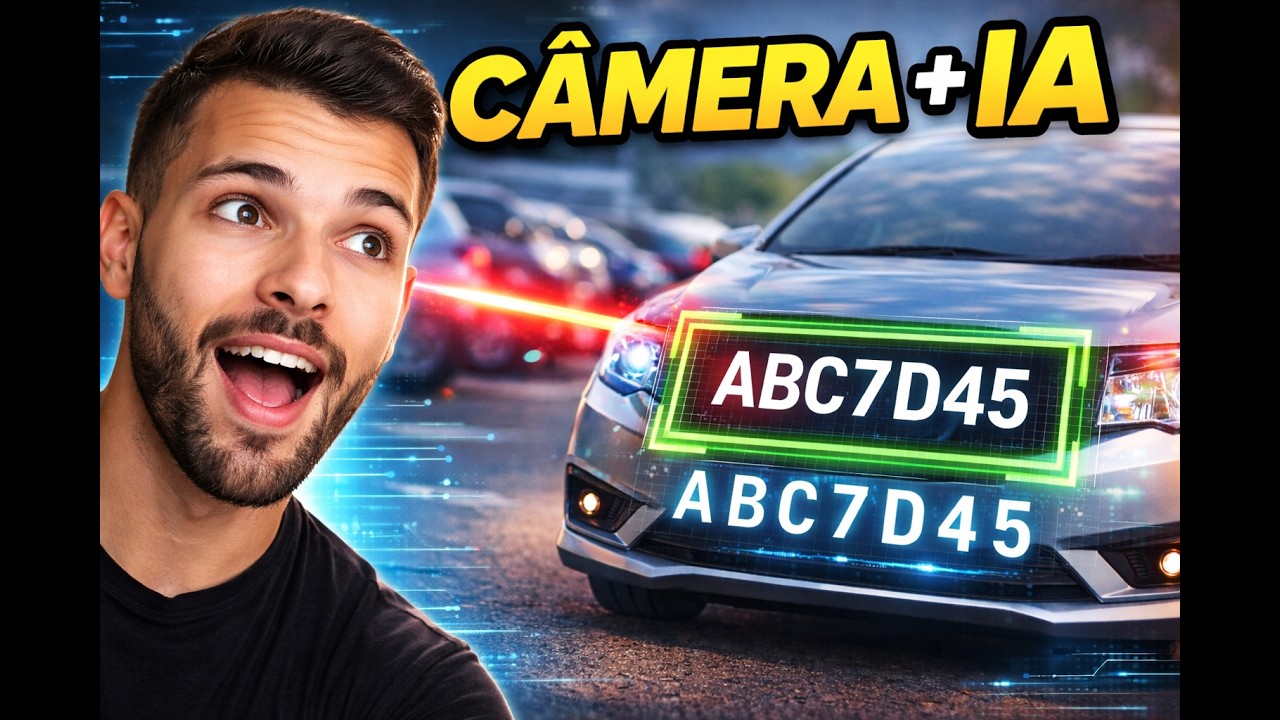 Transformei uma Câmera Comum em Reconhecimento de Placas com IA (YPCentral #04)