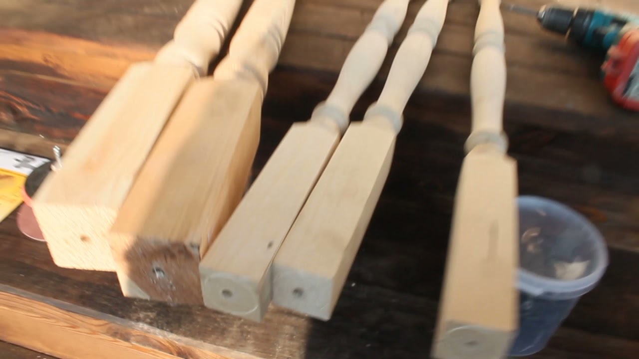 Как закрепить балясины на лестнице и как крепятся перила.