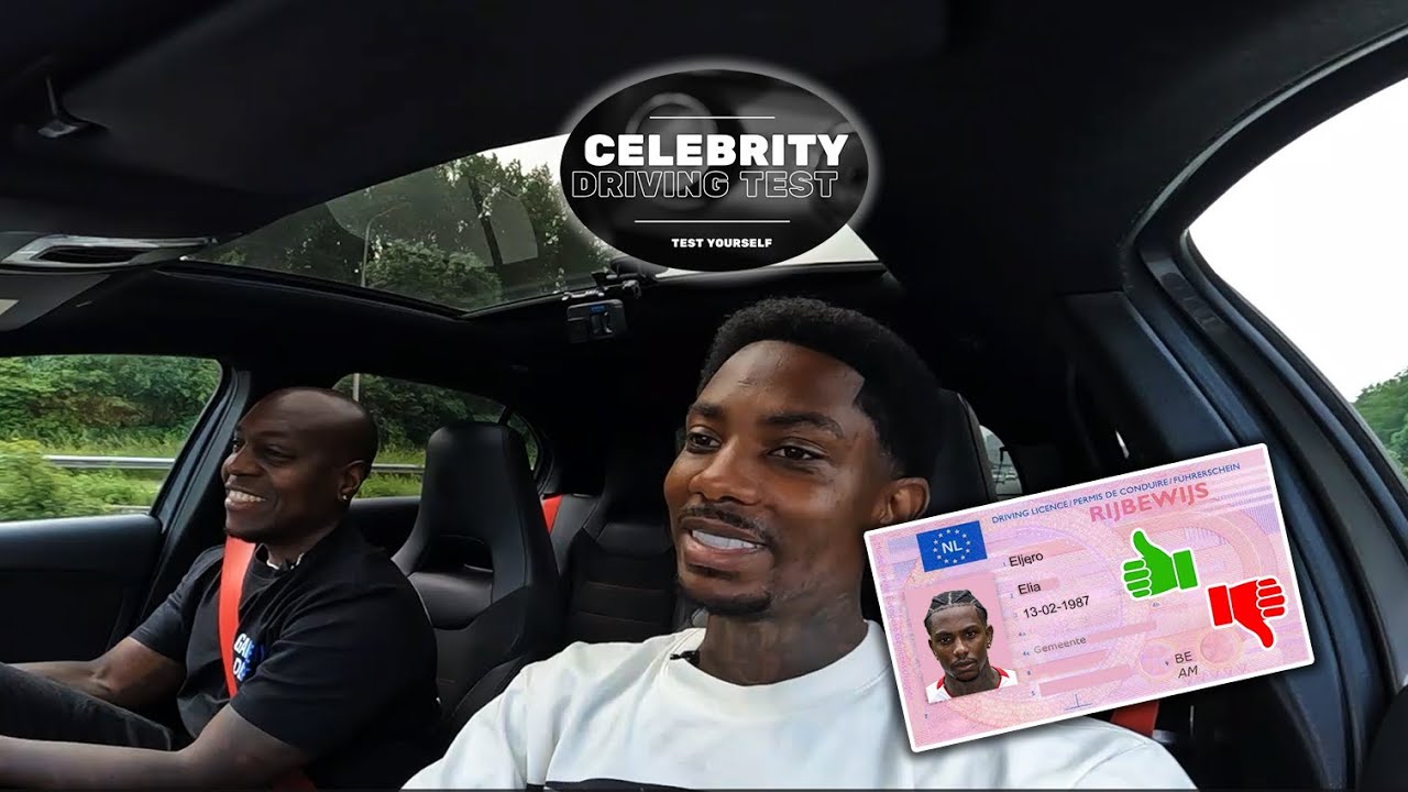 Celebrity Driving Test... Met Eljero Elia...