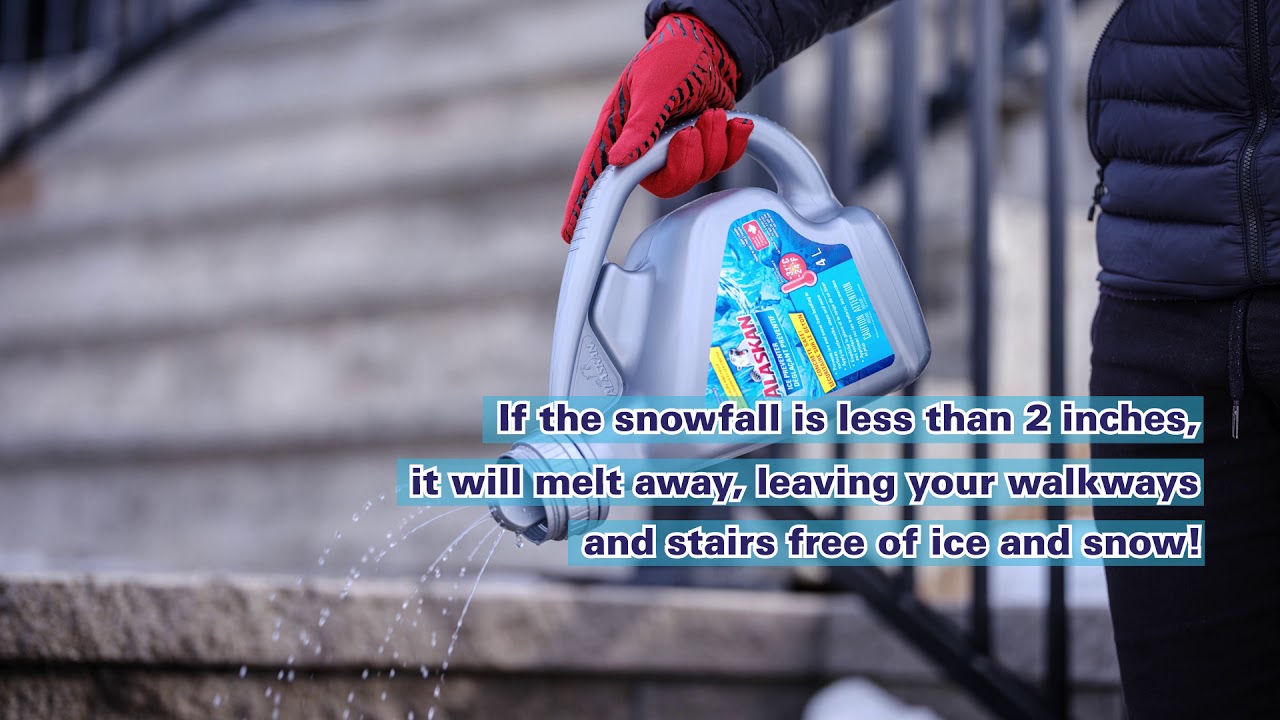 How long before a snowfall should you apply Alaskan ice preventer?