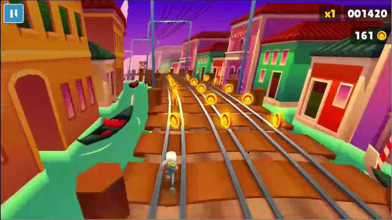 Subway Surfers game playing