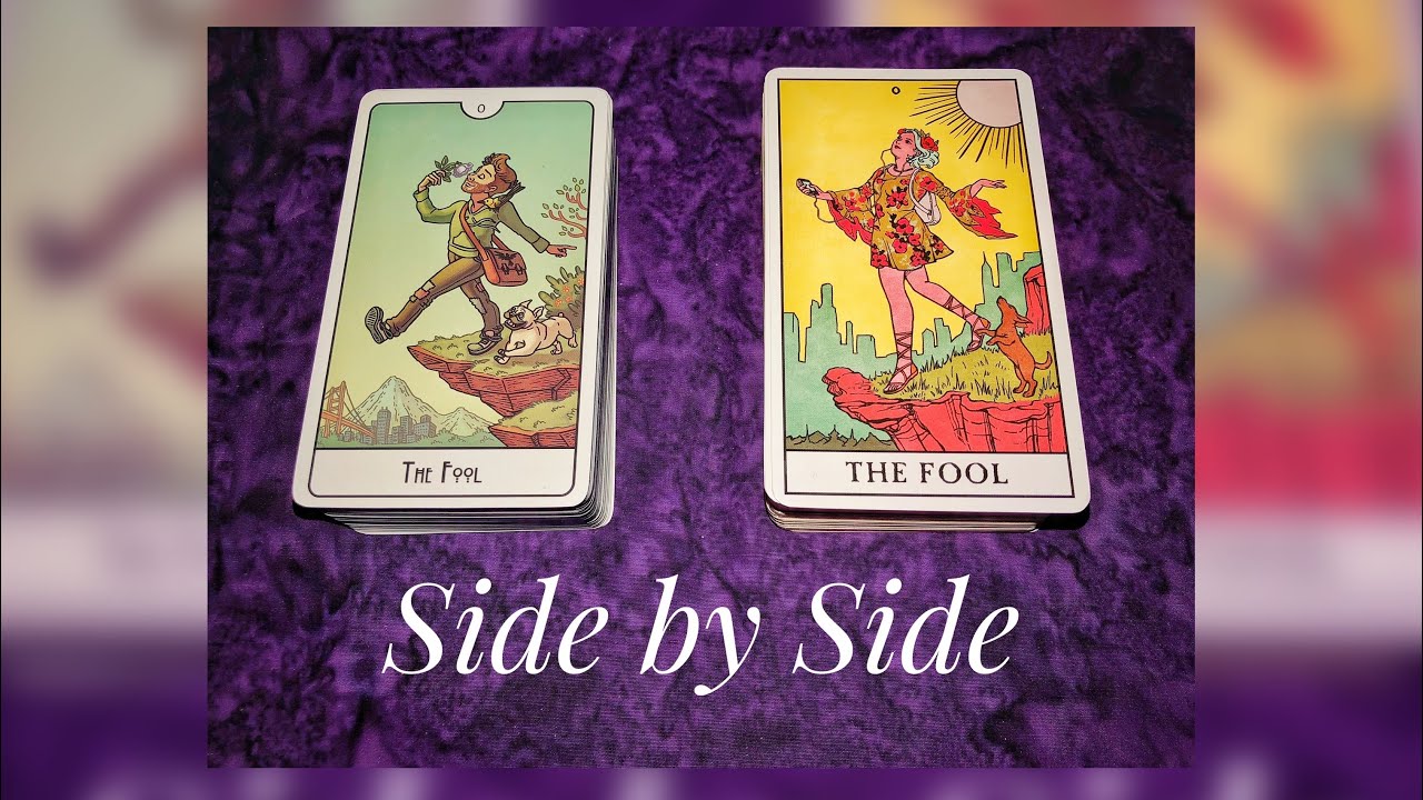 Side by Side: This Might Hurt & Modern Witch Tarot Decks. A Request!