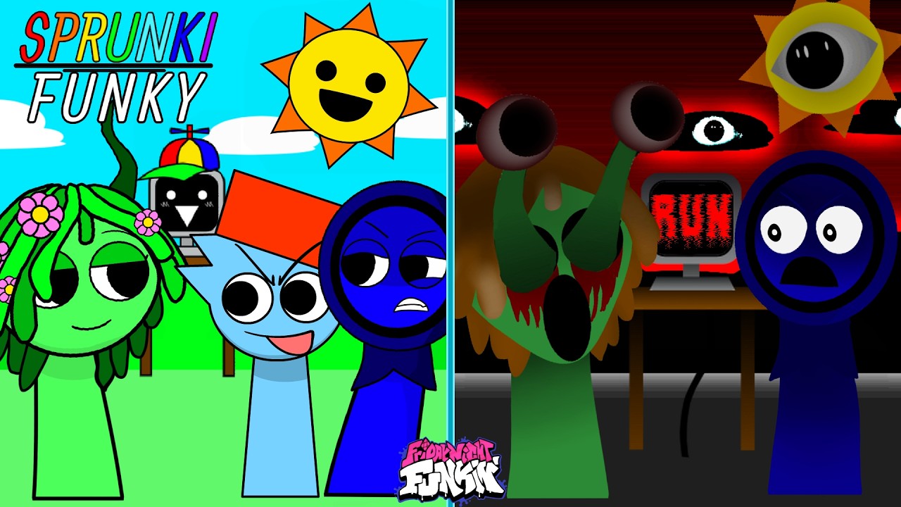 FNF: Спрунки Фанки V1 // +Фазы // Sprunki Incredibox мод █ Friday Night Funkin' █