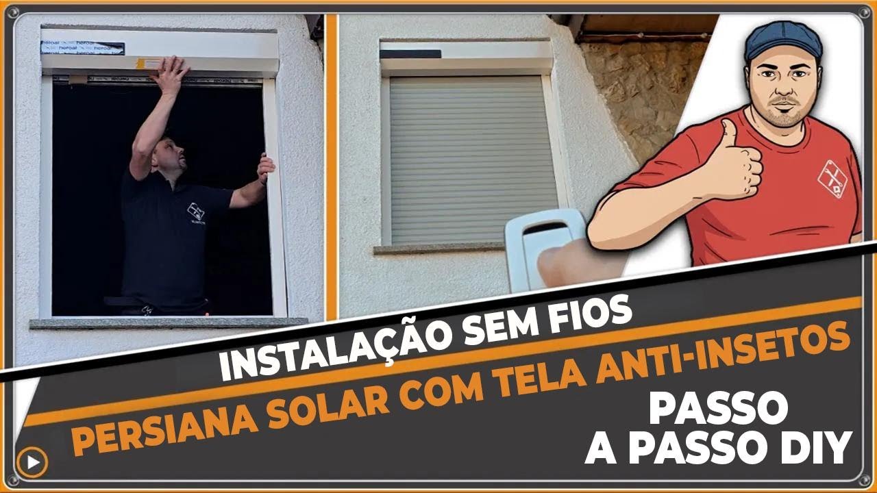 Como instalar persiana solar com tela mosquiteira passo a passo