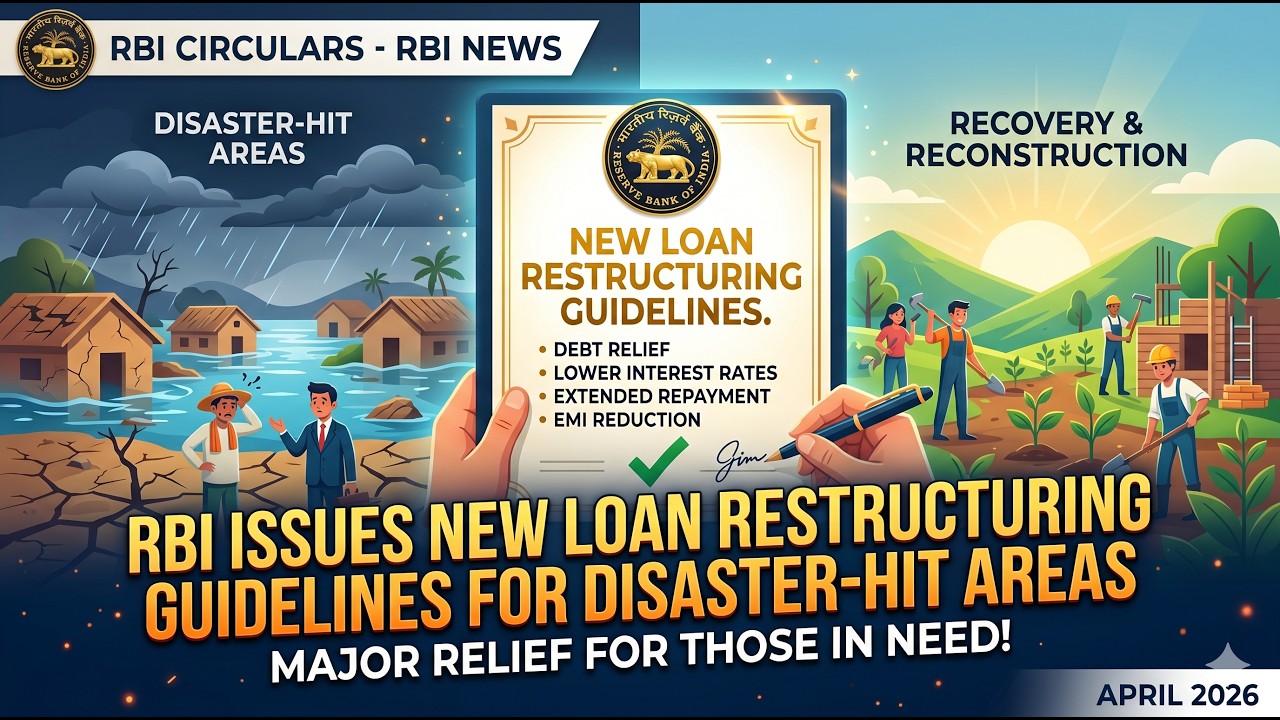 RBI Issues New Loan Restructuring Guidelines for Disaster-Hit Areas || BANKING AWARENESS