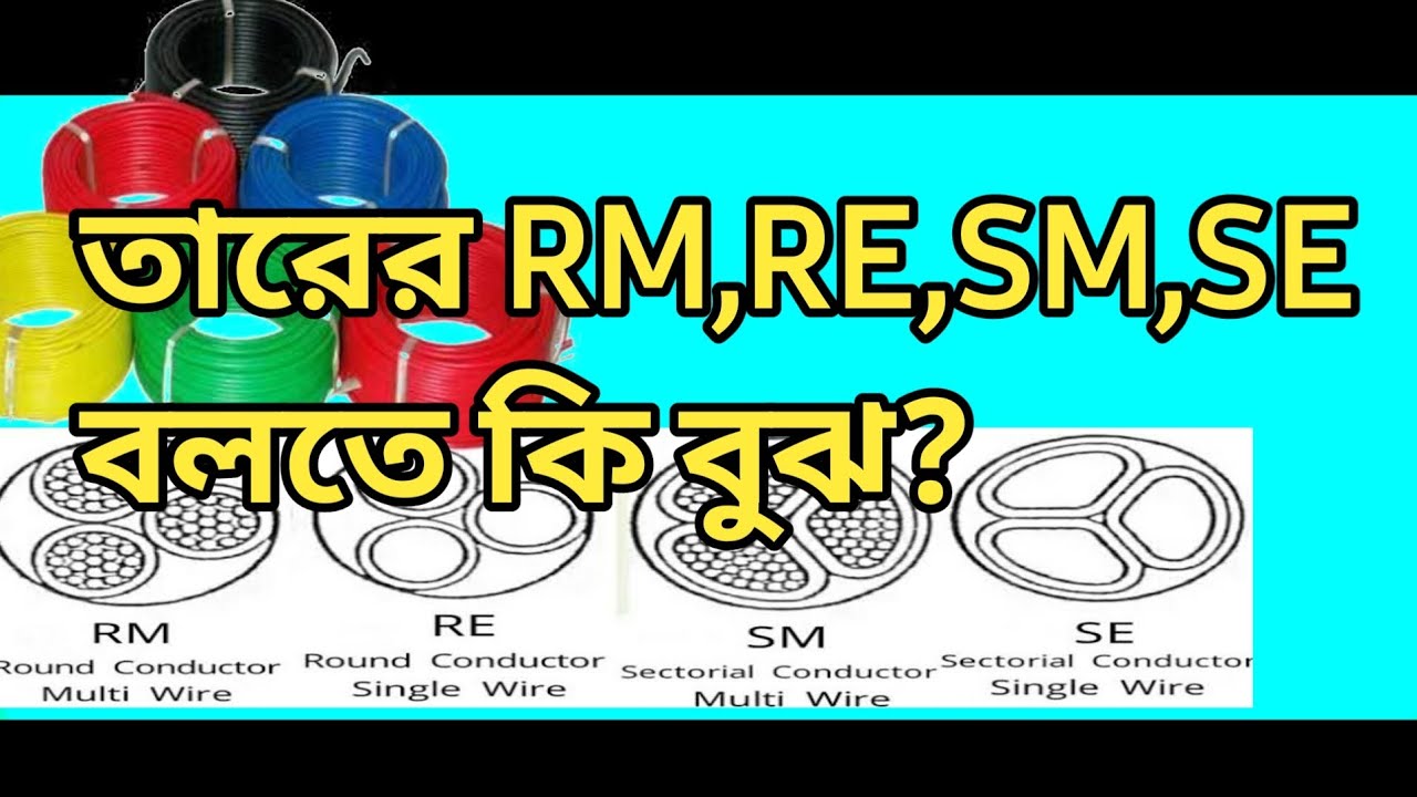 তারের RM,RE,SM,SE বলতে কি বুঝ? ইলেকট্টিক্যাল লাইসেন্স খুবই গুরুত্বপূর্ণ প্রশ্ন।