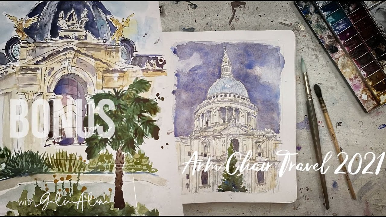 Armchair Travel Sketchbook Flip Through