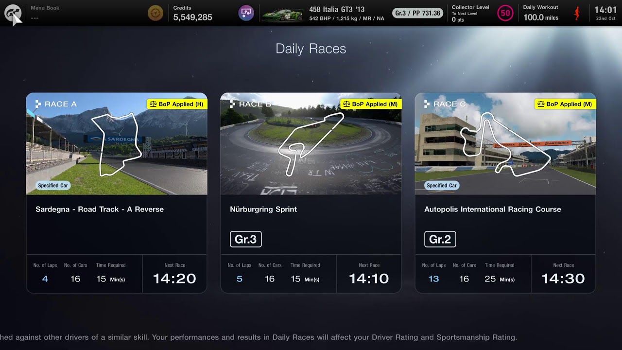 GT7 Time Trials & Weekly Events