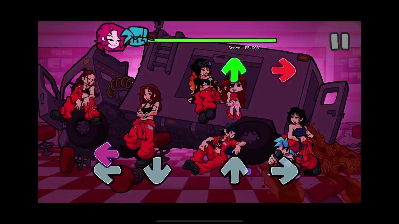 FNF MOBILE// Le sserafim - Spaghetti (Hard mode) Method used: thumbs.
