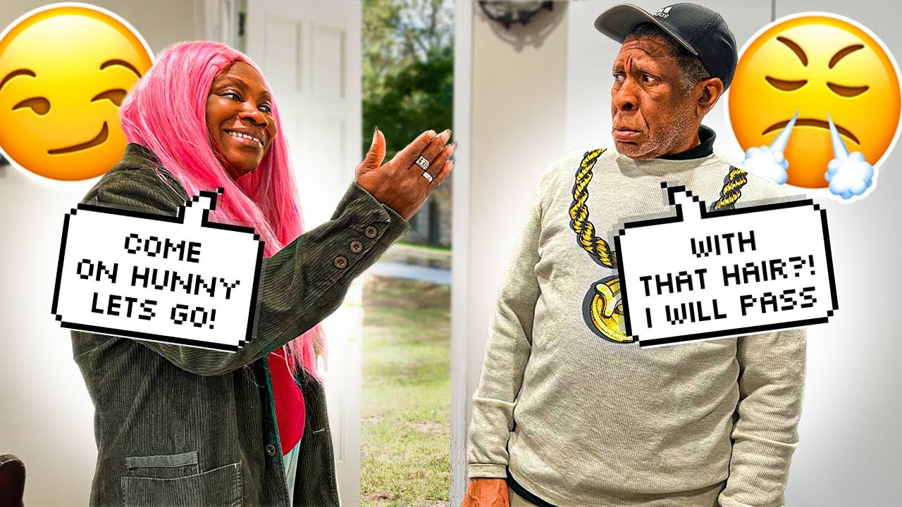 Wearing A Pink Wig In Public To See My Husbands Reaction!