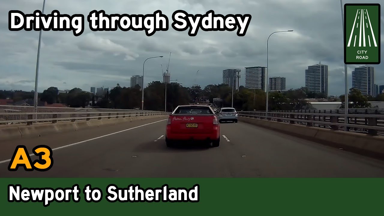 Driving through Sydney on the A3 - Newport & Mona Vale to Sutherland