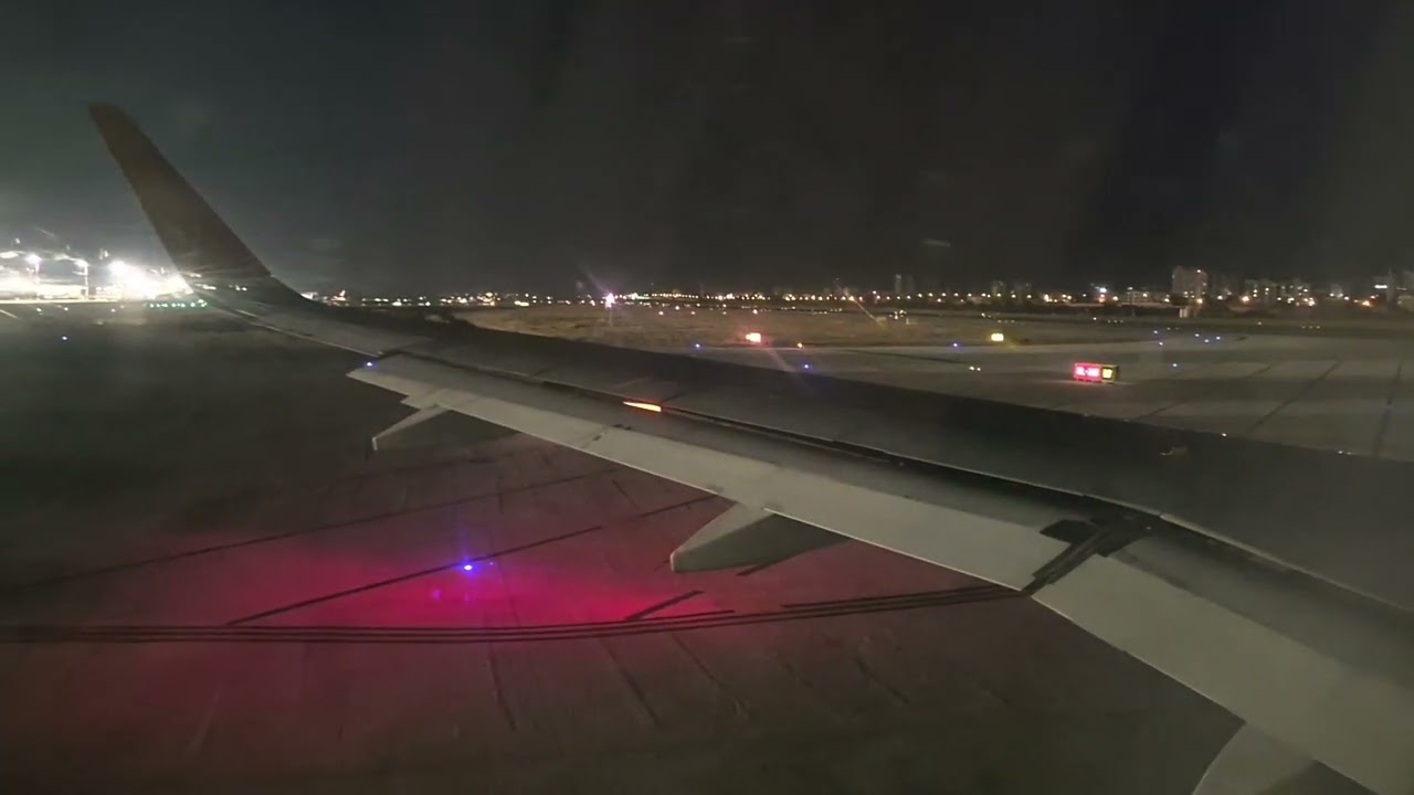 Pegasus A320neo taxi and take off from Antalya