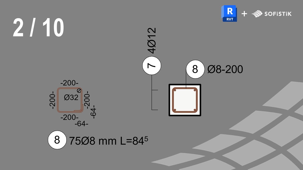 Revit + SOFiSTiK Армирование 2/10 — Маркировка + Детализация