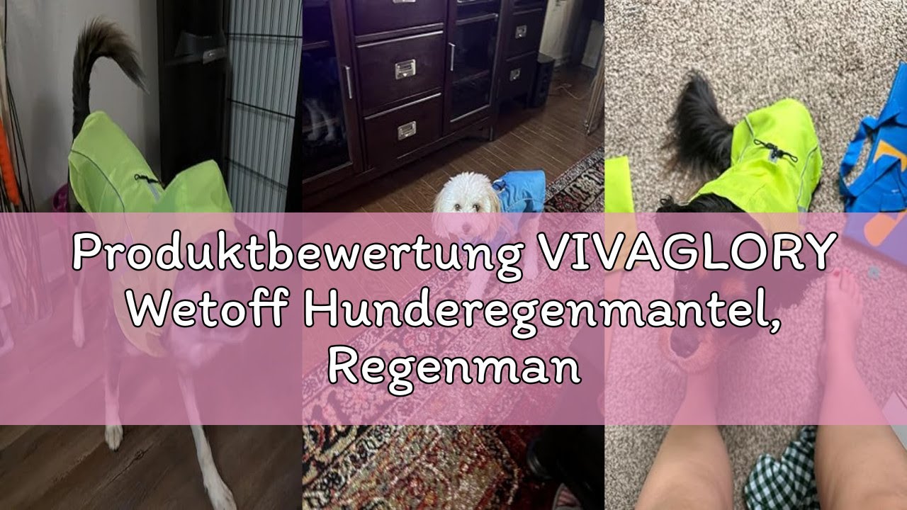 Produktbewertung VIVAGLORY Wetoff Hunderegenmantel, Regenmantel Hund für Winter, Hunderegenjacke, Wa
