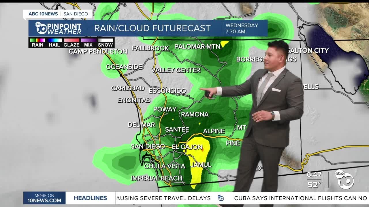 ABC10 Pinpoint Weather with Gabe Salazar: Two rounds of rain possible this week