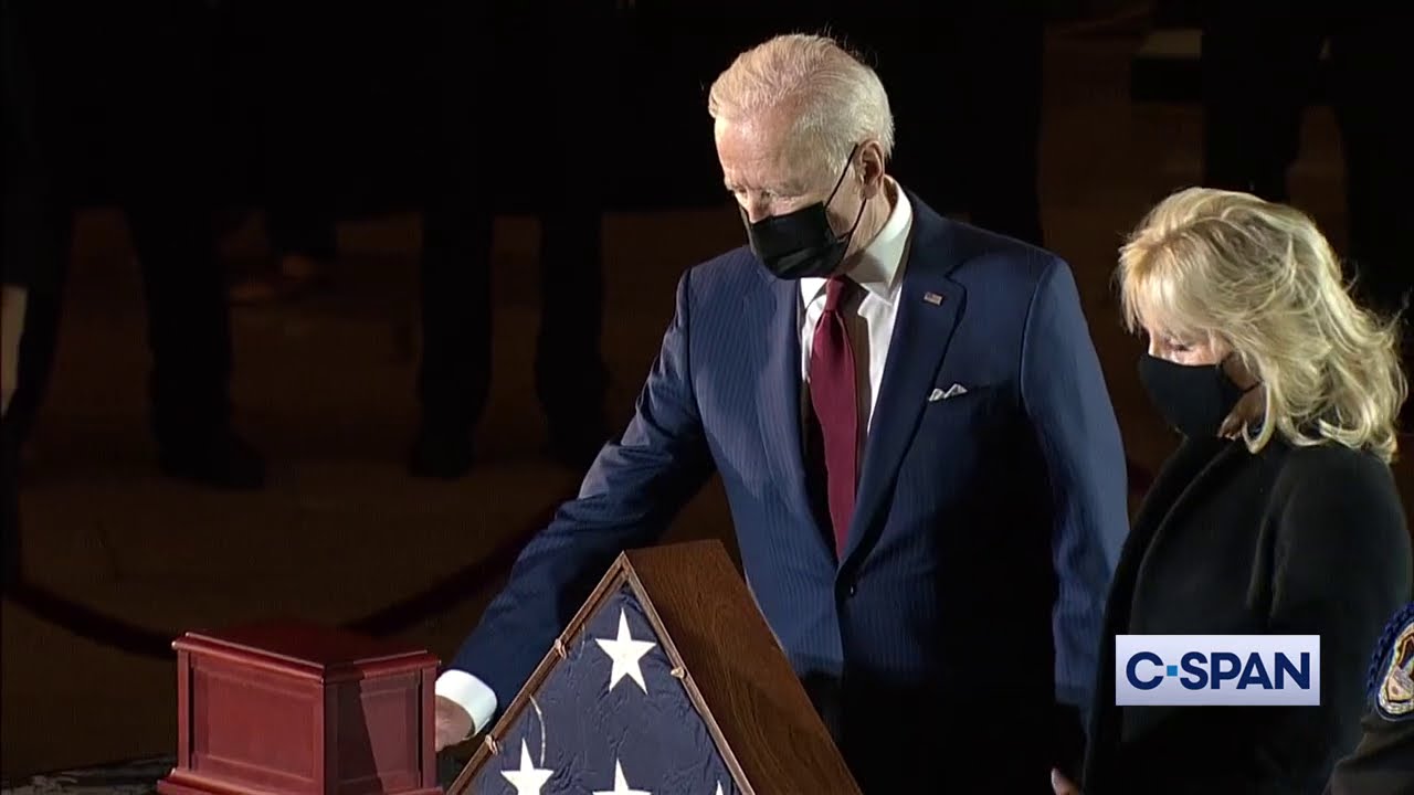 President Biden Pays Respects to U.S. Capitol Police Officer Brian Sicknick