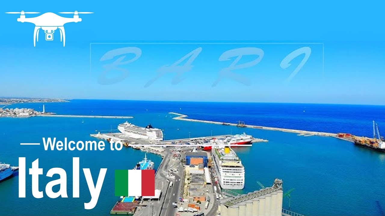 Port of Bari - Italy | DJI Mavic Air drone Cinematic footage | Harbor from the air - MSC Opera