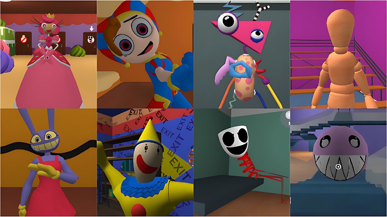 All Jumpscare Pomni Monster | Circus Monster vs Colors Monster
