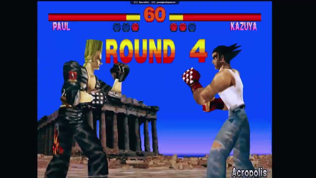 TEKKEN 1 ONLINE with ROLLBACK on ARKADYZJA! // SperoGin (USA) vs youngbudspencer (PL)
