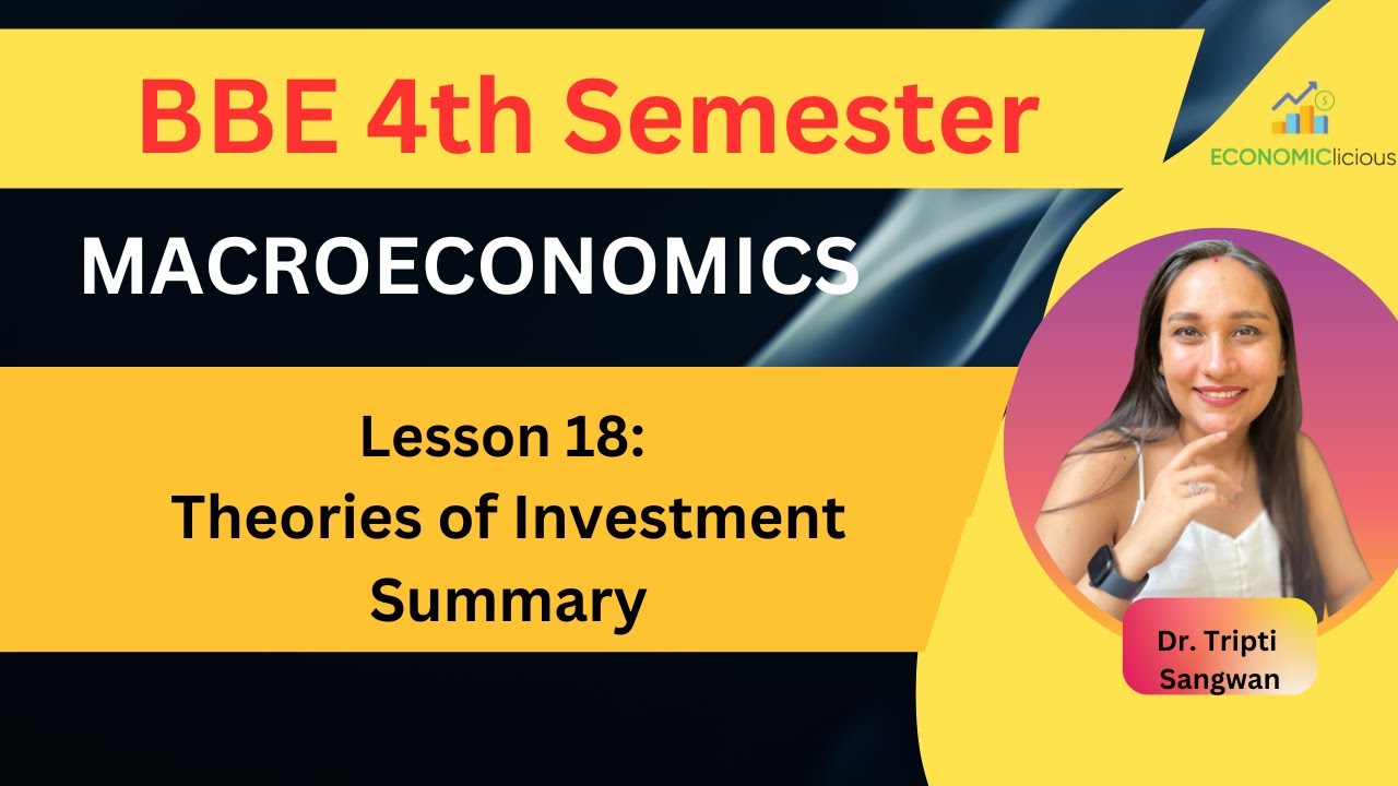 Macroeconomics | BBE | Lesson 18 | Theories of Investment | Business Fixed Investment | Residential
