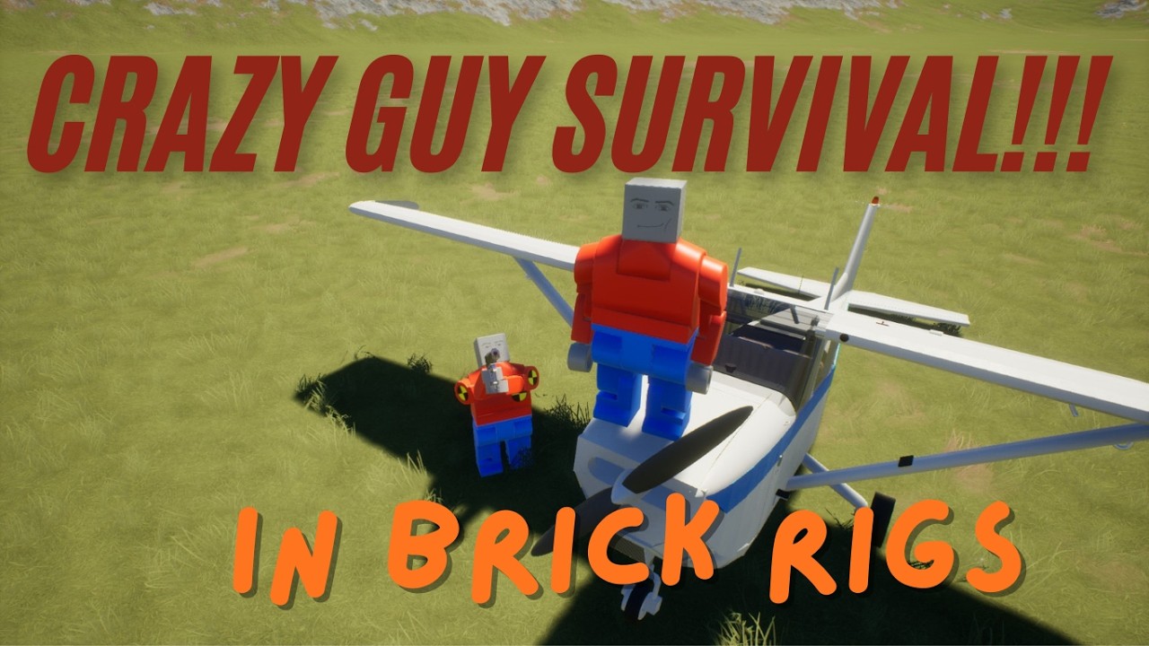Crazy guy try's to make me crash my plane!!! (Brick rigs movie)