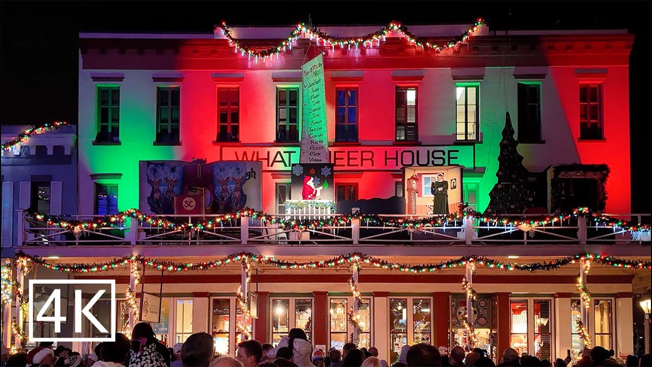[4K] 🎄 Old Sacramento Theatre of Lights Show
