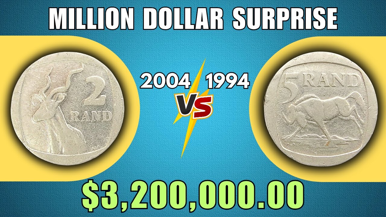 2 Rand 2004 vs 5 Rand 1994 – South African Coins Worth Thousands to Millions 💰
