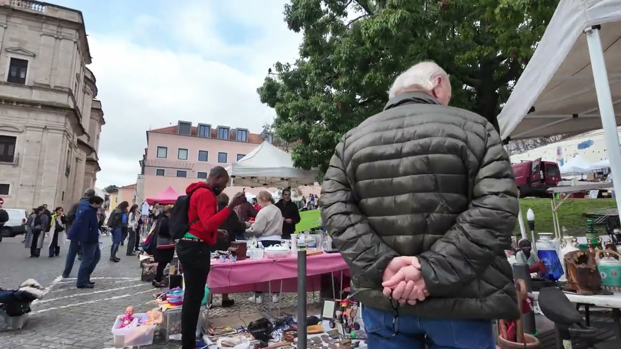 POV Walking Tour of Thieves&rsquo; Market (Feira da Ladra) | Lisbon