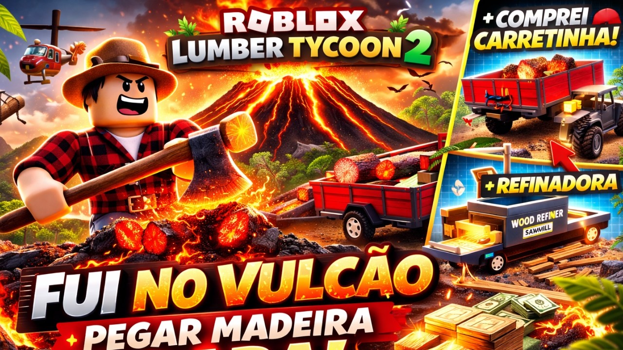 O GRANDE UPGRADE! Comprei a Carretinha e a Refinadora no Roblox Lumber Tycoon 2 #02