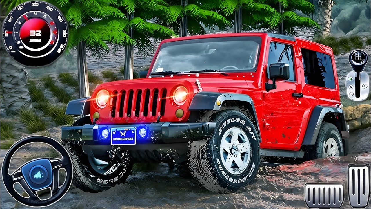 4x4 Offroad Jeep Driving Simulator 3D  | Realistic SUV Jeep Driving City Roads - Android Gameplay 