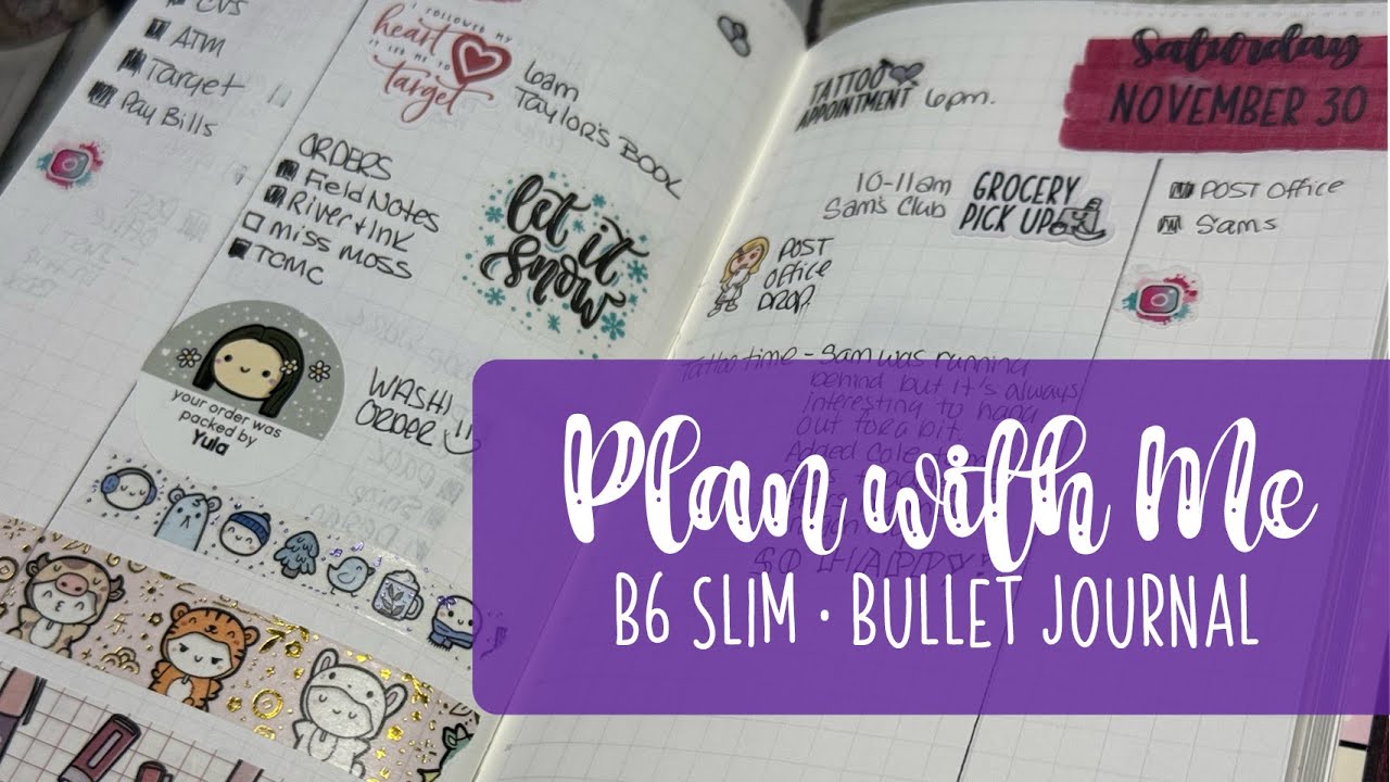 Weekly Bullet Journal Set up | B6 slim stalogy | Plan with me
