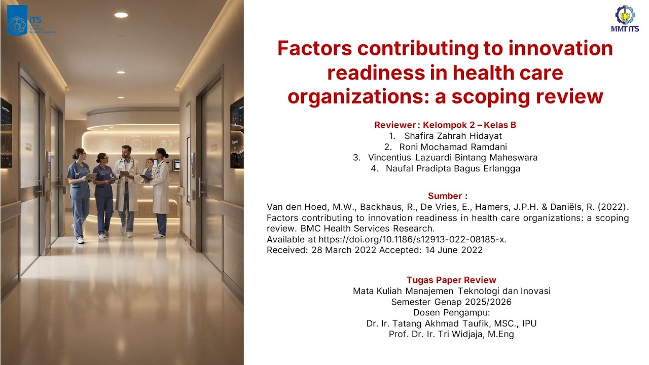 Factors contributing to innovation readiness in health care organizations: a scoping review