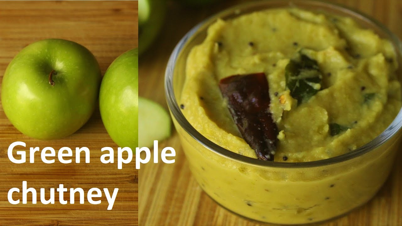 Green apple chutney recipe | Tangy and spicy green apple chutney for  dosa rice or chapathi