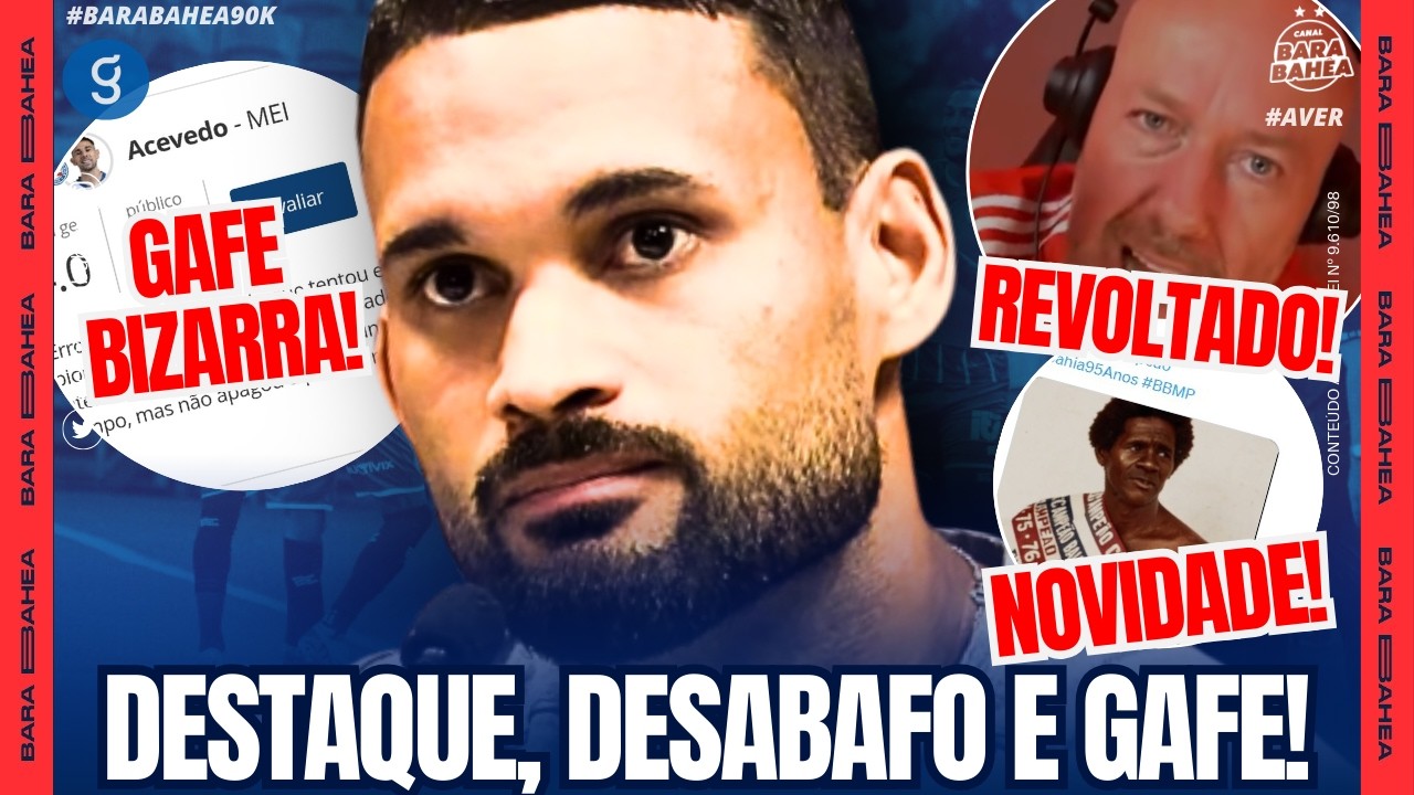 😱🚨GAFE BIZARRA DO GE COM ACEVEDO!🚨👀WILLIAN JOSÉ EXPLICA DESABAFO!😱🤣REVOLTA DE BALDASSO!👕CAMISA NOVA!