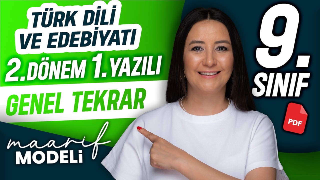 9.sınıf edebiyat 2. dönem ülke geneli  1. yazılı genel tekrar 📂PDF