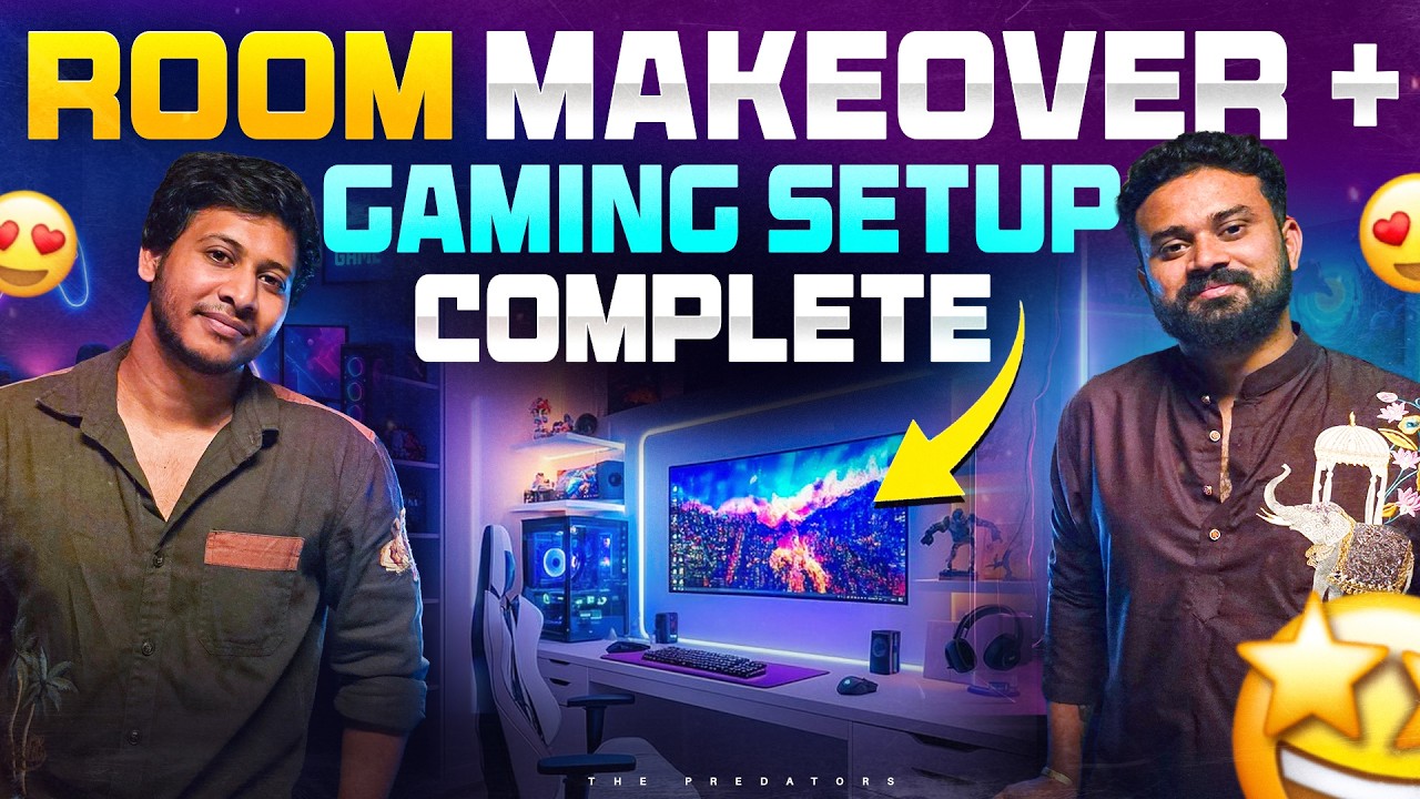 Room Makeover + Gaming Setup Complete 🔥| (Black Theme)