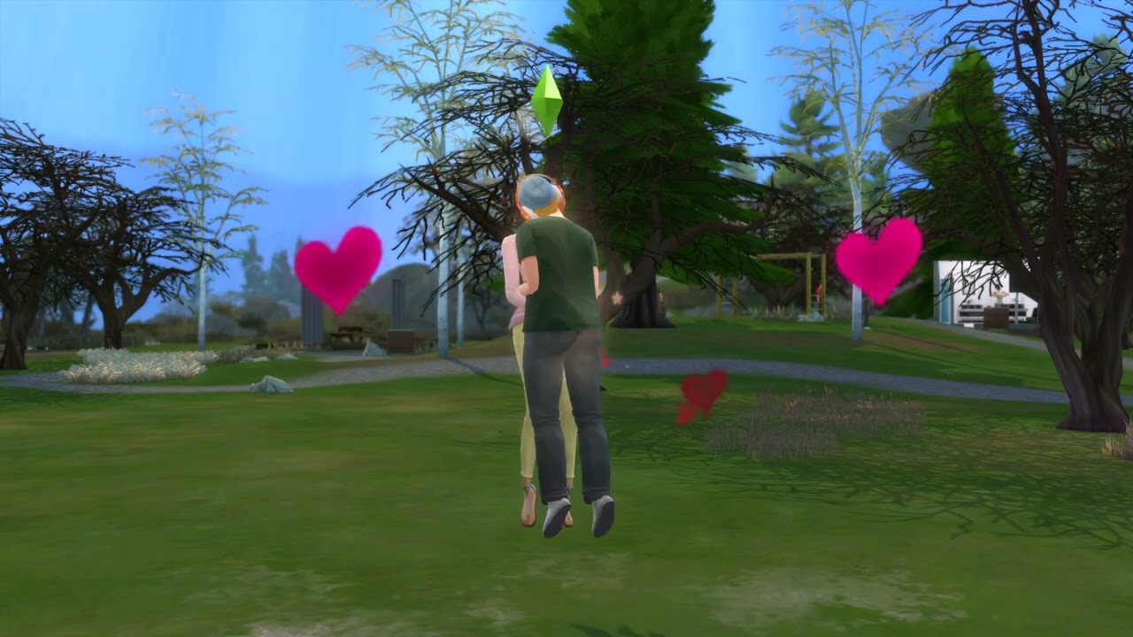 Angela Pleasant x Dustin Broke first kiss(The Sims 4 version)