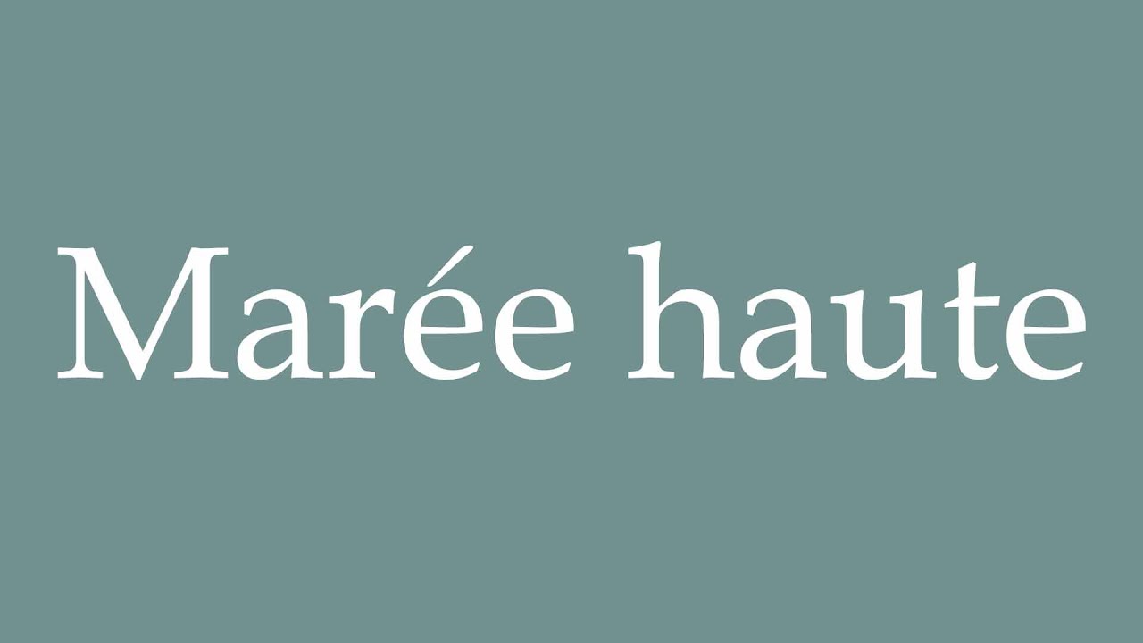 How to Pronounce ''Mar&eacute;e haute'' (High tide) Correctly in French