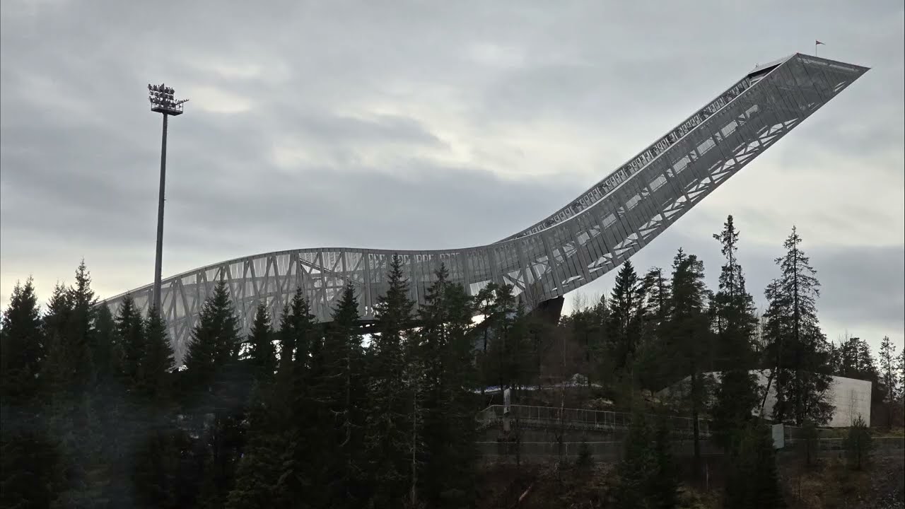 Holmenkollen Ski Jump in Oslo, Norway, December 2025.