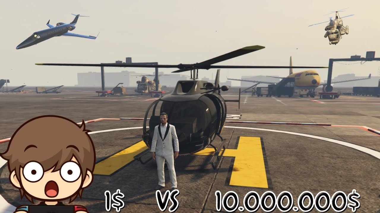 Avión de 1$ VS  Avión 10.000.000$*En GTA5*