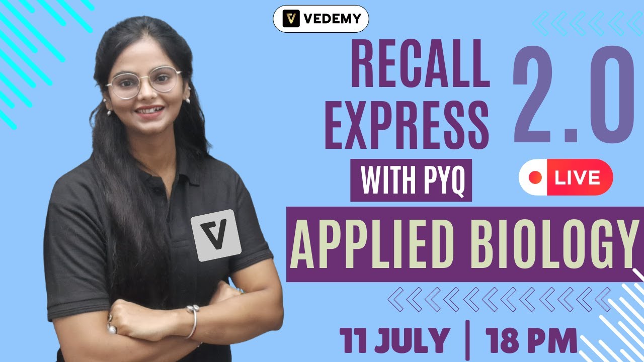 RECALL EXPRESS 2.0 | Applied Biology | Unit 12 |With PYQs|Recall Within 2 Hours| Dr. Manisha Verma |