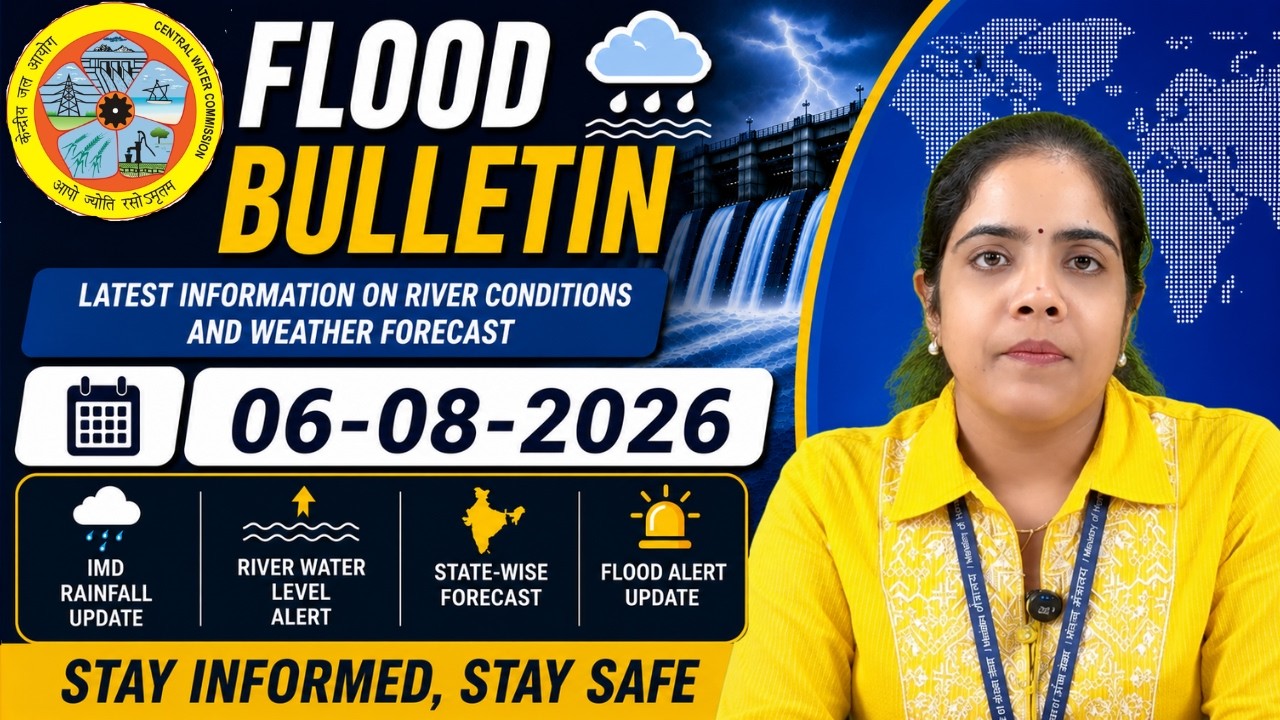 Flood Bulletin August 06, 2026 | Kerala, Karnataka, Uttar Pradesh Flood Alert | CWC Update
