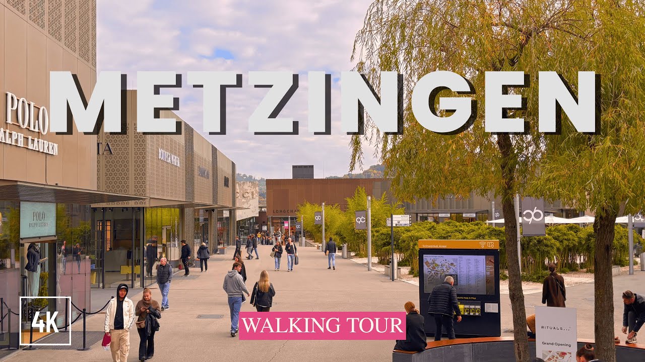 Walking Tour in Outletcity Metzingen, Germany | 4K City Walk 🇩🇪