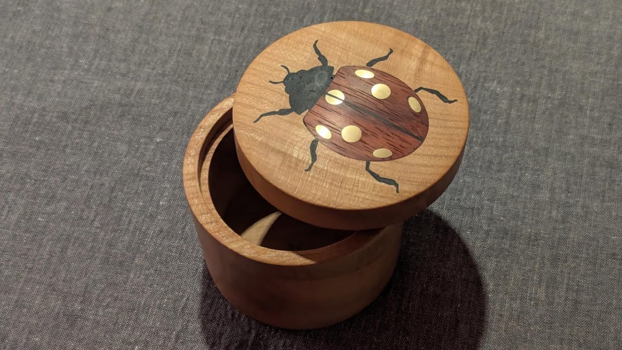 Making a Cherry Wood box with ladybird inlay