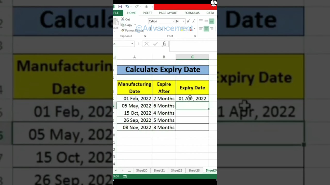 📅 Calculate Expiry Date in Excel Easily! #ExcelTips