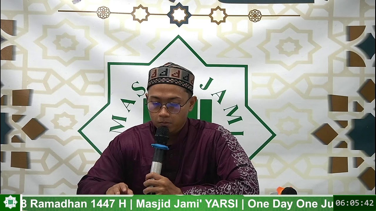 One Day One Juz | JUZ 29 | 28 Ramadhan 1447 H | Masjid Jami' YARSI |