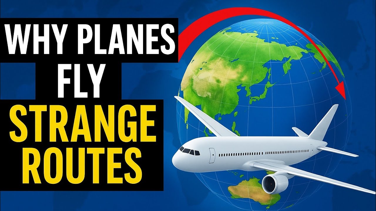 Why Planes Fly Strange Routes | The Truth Behind Flight Paths and Maps