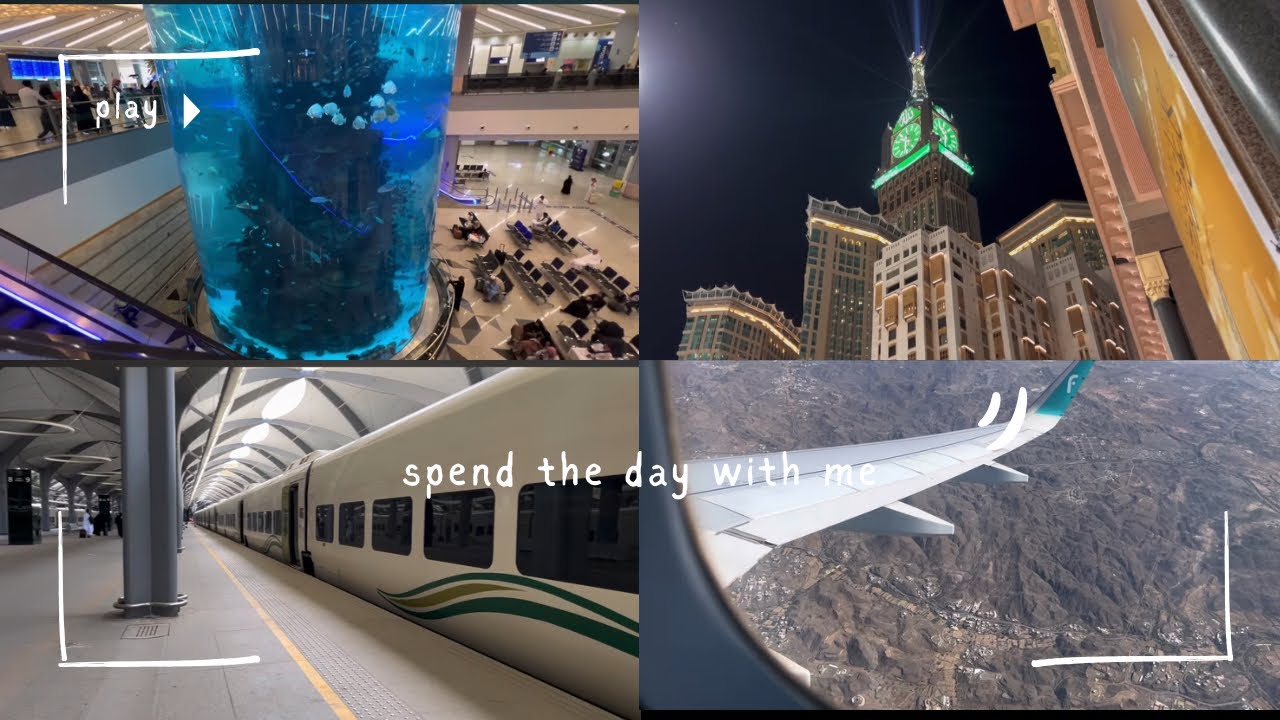 فلوق رحلتي الى مكه 🕋Flooq Mecca🕋 تجربتي للقطار🚄و وسيارات القولف #جده