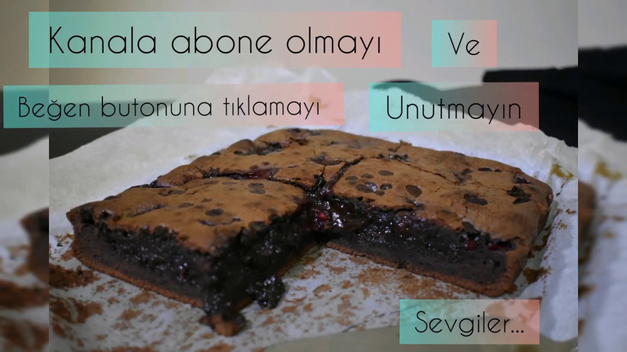 Brownie  Çoookkk Pratik Nutellalı Vişneli Brownie