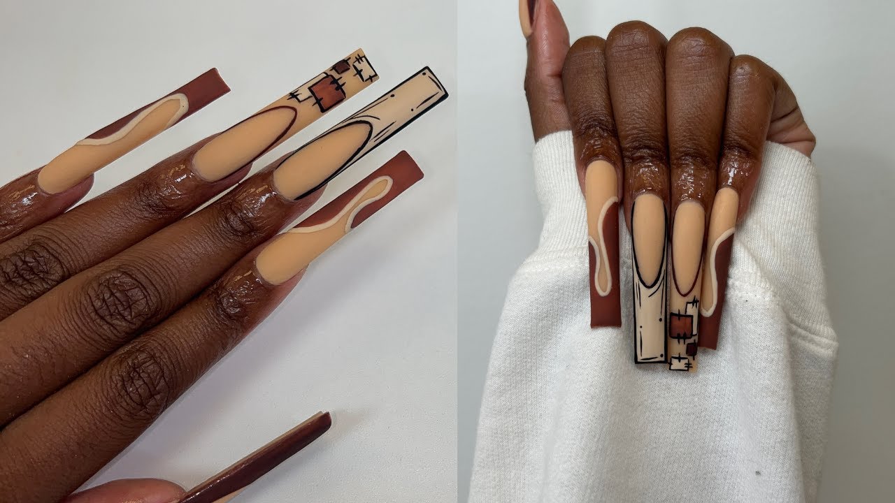 I FOUND THE BEST ACRYLIC EVER| GIVEAWAY TIME| FALL FREESTYLE| FT. 2CUTENAILS